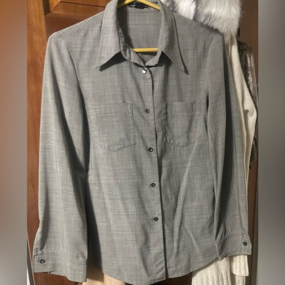 STRENESSE GAbriele Strehle Gray Button-Down Shirt Made in Germany 100% wool - Picture 3 of 8